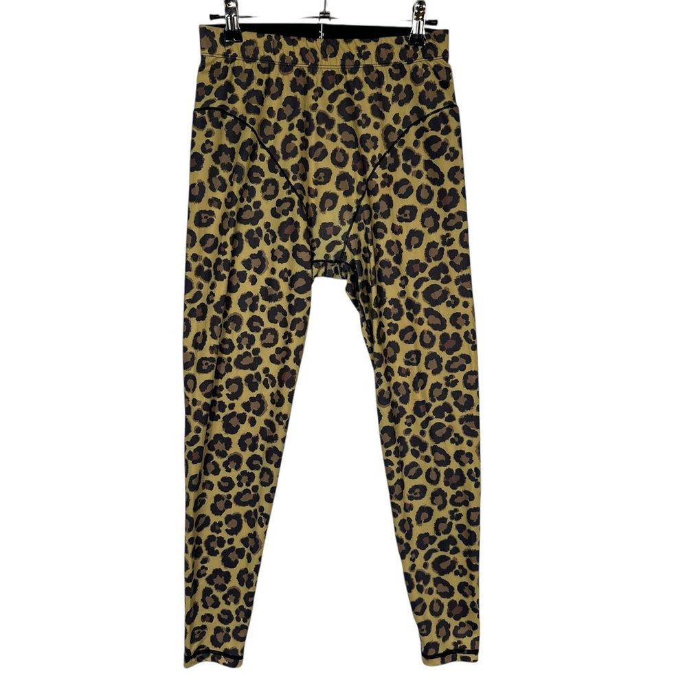 Adam Selman Sport French Cut Leggings Honey Leopard Size Medium